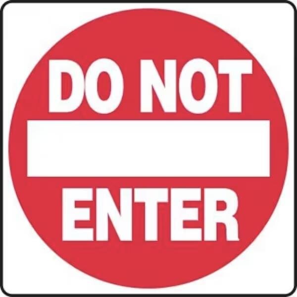 Accuform Safety Sign DO NOT ENTER 12 in x 12 in MVHR480VS - main